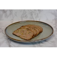 Frikadellenkoek bospaddenstoelen en noten